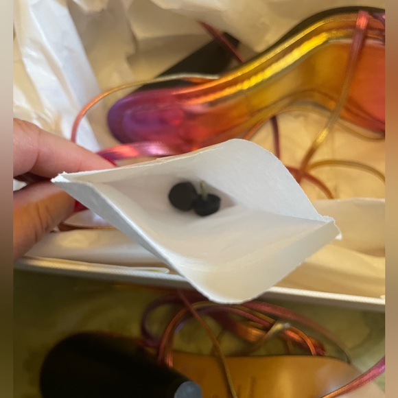 NEW ISABEL MARANT Aliza Leather Ankle Strap Sandal Metallic Pink Ombré 40FR 8MP - Picture 13 of 16